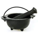 Cast Iron Cauldron Mortar and Pestle Set