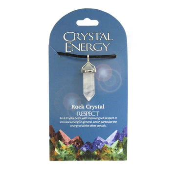 Crystal Energy Double Terminated Crystal Necklace on Cord