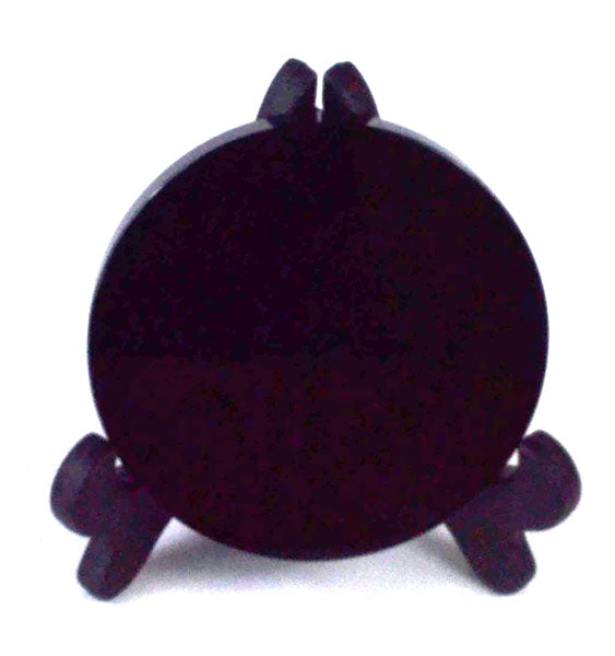 Black Obsidian scrying mirror with stand 6cm