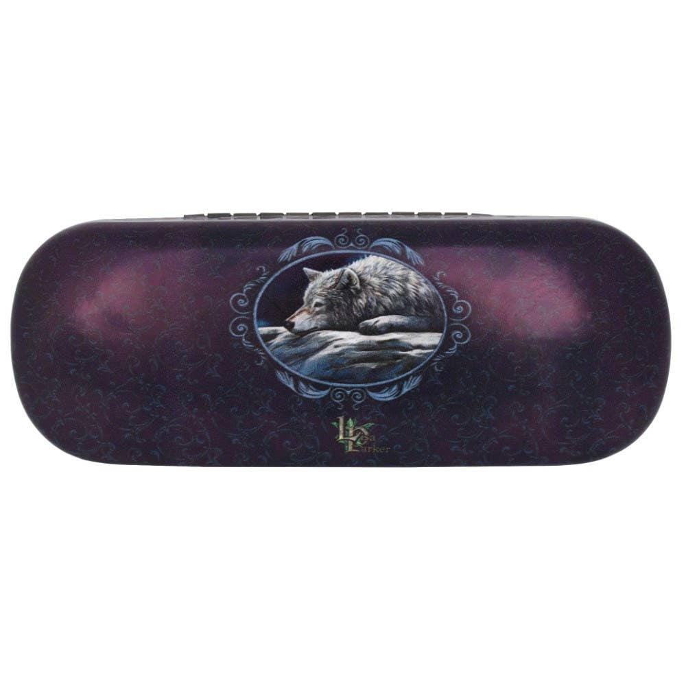 Quiet Reflection Wolf Glasses Case by Lisa Parker