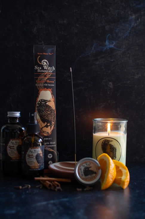 Sea Witch Botanicals Quoth the Raven Soy Candle with Cotton Wick