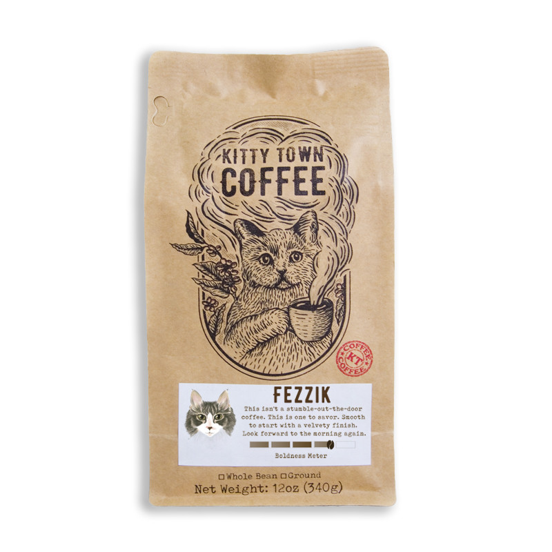 Kitty Town Coffee Fezzik: Medium-Dark Roast from Brazil