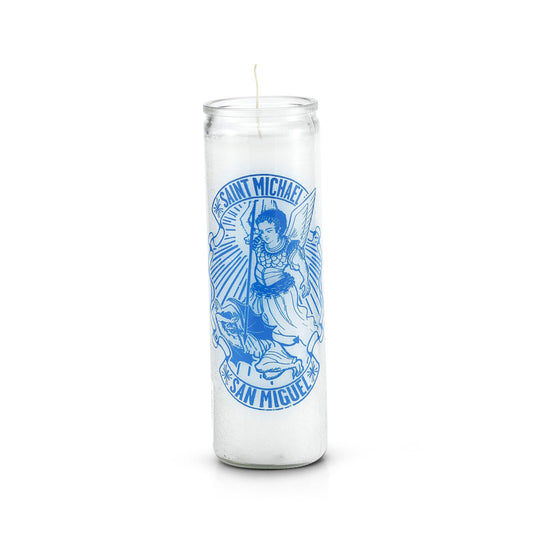 Saint Michael the Archangel (San Miguel) 7 day Candle White