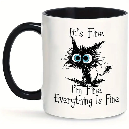 Cat Mug I'm Fine Everything is Fine