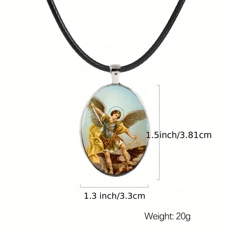 Archangel Michael Cameo Necklace