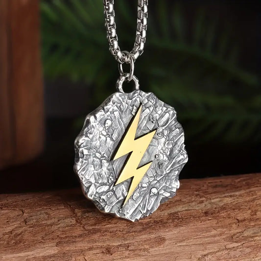 Zeus Lightning Bold Pendant Necklace