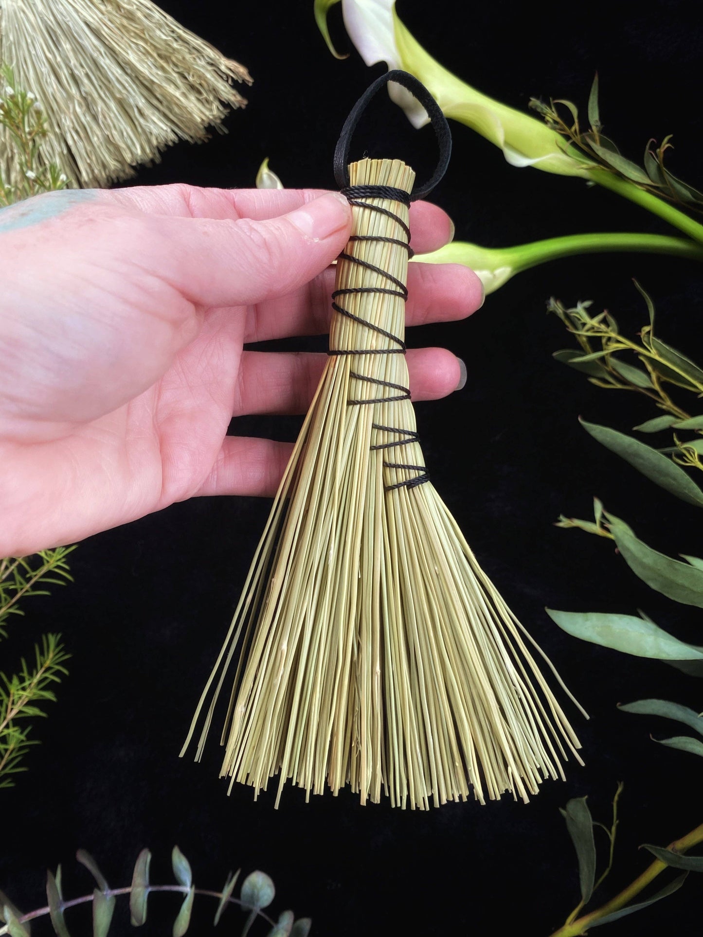 Natural Altar Brooms - 6-7” Broomcorn