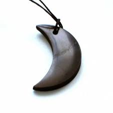 Crescent Shungite Pendant