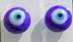 Evil Eye Stud Earrings Murano-style Glass w/ hypoallergenic posts