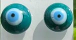 Evil Eye Stud Earrings Murano-style Glass w/ hypoallergenic posts