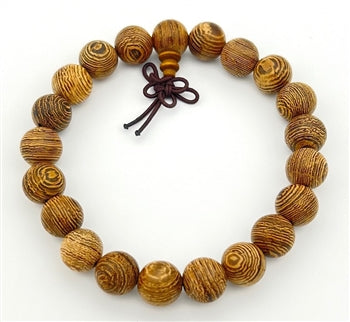 Phoenix Tail Wood Wrist Mala Prayer Bracelet - 10mm