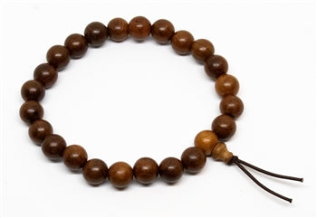 Yew Wood Beaded Bracelet - Wrist Mala Prayer Beads