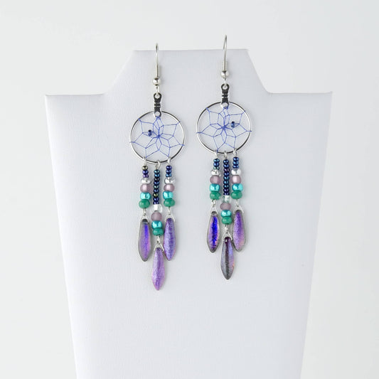 Dream Catcher - Peacock Earrings