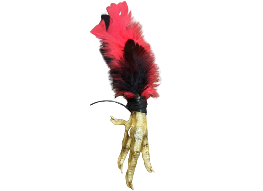 Authentic New Orleans Hoodoo Chicken Foot Amulet / Red